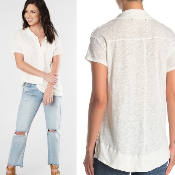 Free People We The Free - linen/cotton T - Picture 4 of 9